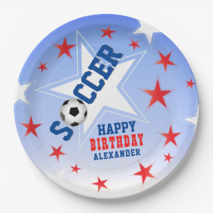 Prato De Papel Festa de aniversário de estrela do futebol