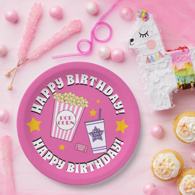 Prato De Papel Festa de aniversário de Filme da Rapariga (Festa)