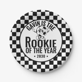 Prato De Papel Festa de aniversário de futebol de retroragem pers