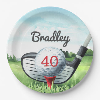 Prato De Papel Festa de aniversário De Golfe Eu Vamos Par-Tee! pr