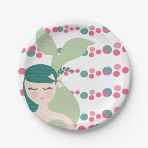 Prato De Papel Festa de aniversario de meninas Aquática do Oceano