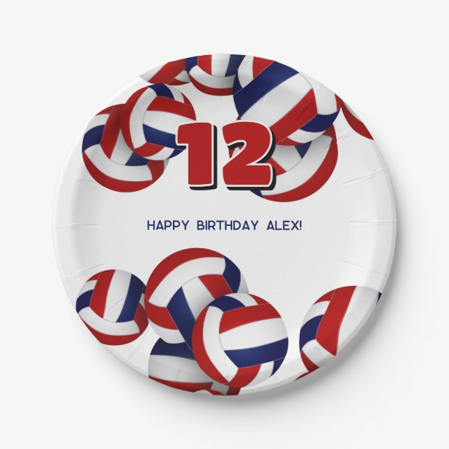 Prato De Papel festa de aniversario de meninas dos rapazes do vul (Frente)