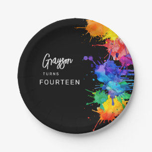 Prato De Papel Festa de Aniversário de Paintball