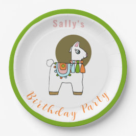 Prato De Papel Festa de aniversário de pinata lama festiva