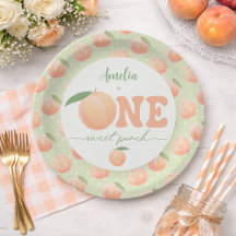 Festa de Aniversário de Um Ano Uma Doce Pêssego 
