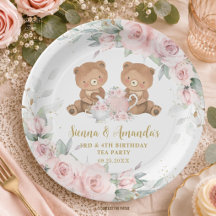 Festa de Aniversário de Ursinhos Teddy com Flores 