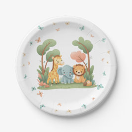 Prato De Papel Festa de aniversário de zoológico