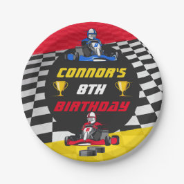 Prato De Papel Festa de aniversário do Carro de Corrida de Kart