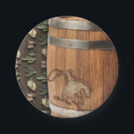 Prato De Papel Festa de aniversário do Cowboy Western Rodeo Woode<br><div class="desc">Personalizar com qualquer texto. Itens correspondentes estão disponíveis.</div>