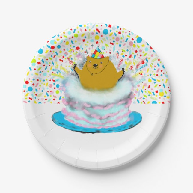 Prato De Papel Festa de aniversário do Dia do Groundhog (Frente)