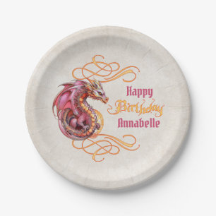 Prato De Papel Festa de aniversário do dragão