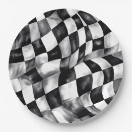 Prato De Papel Festa de aniversário do Sinalizador Verificado do