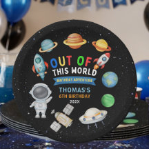 Festa de Aniversário Espacial Colorida e Fofa Fora