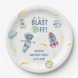 Prato De Papel Festa de Aniversário Espacial do Astronauta