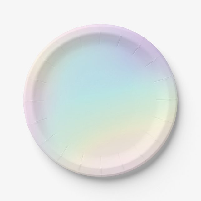 Prato De Papel Festa de aniversário estética do cotovelo pastel (Frente)