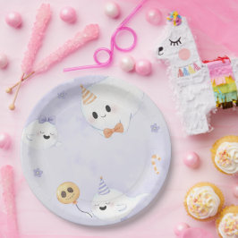 Prato De Papel Festa de aniversário Fantasma Cuta de Halloween Sp