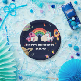 Prato De Papel Festa de aniversário Fogueira Gelaxia do Dinossaur