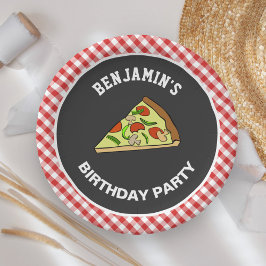 Prato De Papel Festa de Aniversário Infantil Pizza Fofa