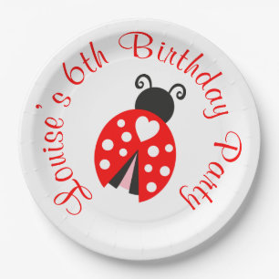 Prato De Papel Festa de aniversário Ladybug Ladybird