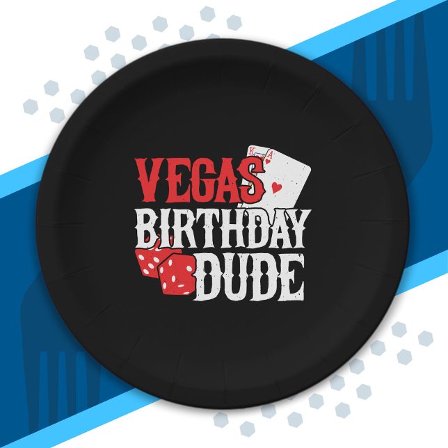 Prato De Papel Festa de aniversário Las Vegas Trip Birthday Cara (Criador carregado)