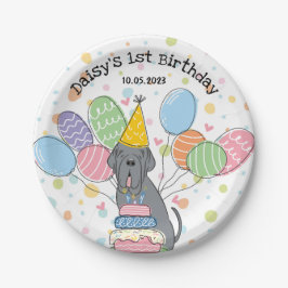 Prato De Papel Festa de aniversário Neapolitana Mastiff