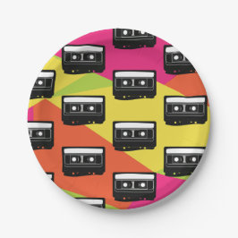 Prato De Papel festa de aniversário neon Adolescente 80s 90s