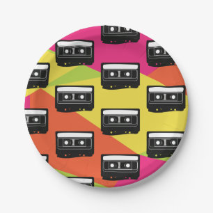 Prato De Papel festa de aniversário neon Adolescente 80s 90s