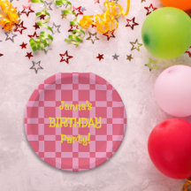 Festa de Aniversário Personalizada com Padrão Xadr