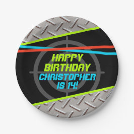 Prato De Papel Festa de aniversário Personalizada de Tabuleiros L