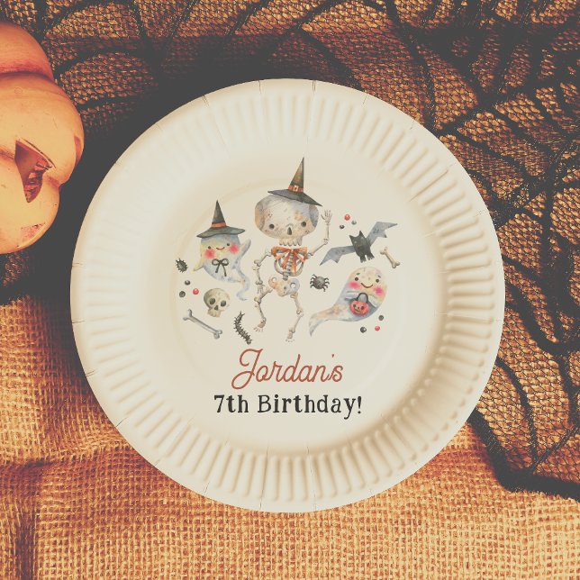 Prato De Papel Festa de aniversário Spooktacular de Halloween (Criador carregado)