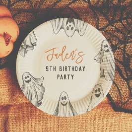Prato De Papel Festa de aniversário Spooktacular de Menino Fantas