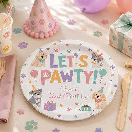 Prato De Papel Festa de Aniversário Tema Cachorrinho Vamos Festej