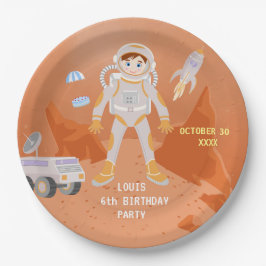 Prato De Papel Festa de aniversário temática do astronauta de Mar