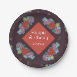 Prato De Papel Festa de aniversário Vermelha do Tema das Portas d