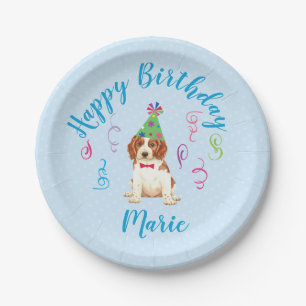 Prato De Papel Festa de aniversário Welsh Springer Spaniel