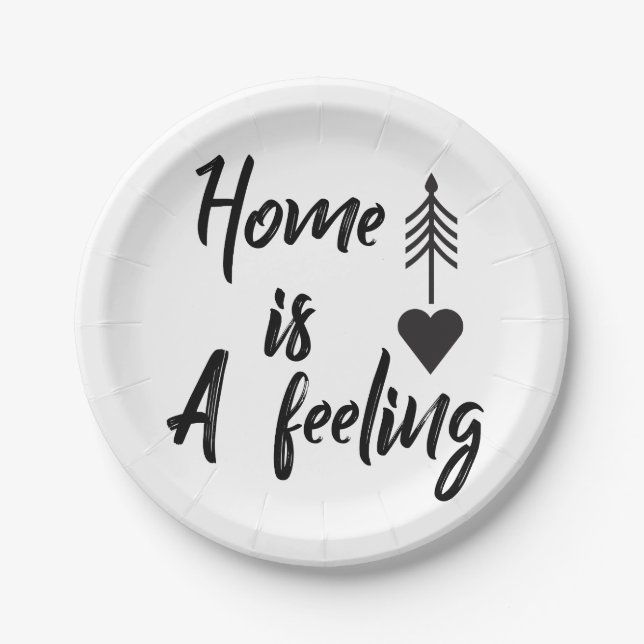 Prato De Papel Festa de aquecimento doméstico (Frente)