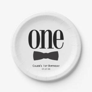 Prato De Papel Festa de Arco do nosso Pequeno Homem Primeiro prim