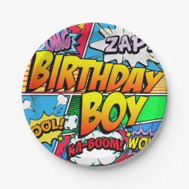 Prato De Papel Festa de BD Birthday Boy