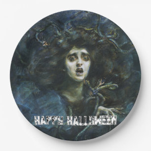 Prato De Papel Festa de Belas Artes "Feliz Halloween"