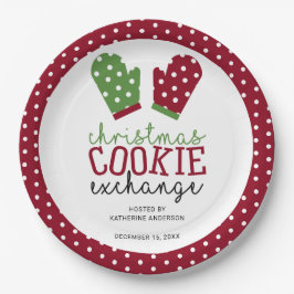 Prato De Papel Festa de Bolachas Feriados de Natal Oven Mitts