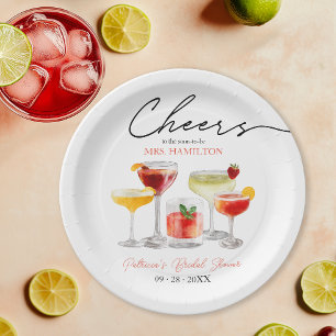 Prato De Papel Festa de Chá de Coquetel Fofo para Noiva