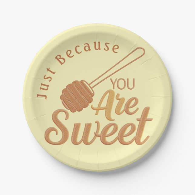 Prato De Papel Festa de Charme Russo de Mel Amarelo (Frente)