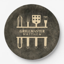 Festa de churrasco clássica personalizada Grillmas