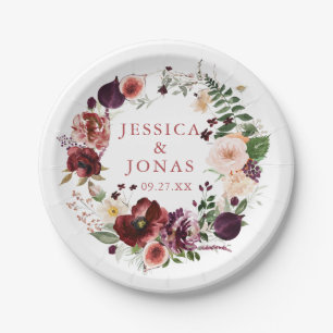 Prato De Papel Festa de Cocktail Blush de Casamento 