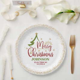 Prato De Papel Festa de Escritório de Natal