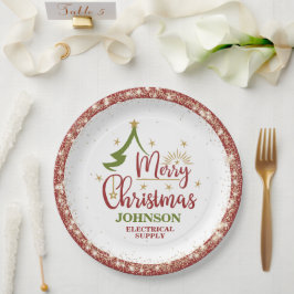 Prato De Papel Festa de Escritório de Natal