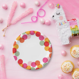 Prato De Papel Festa de Feriado de Noite de Confetti, no Ano Novo