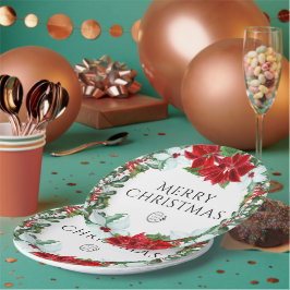 Prato De Papel Festa de Férias Adicionar Logotipo Festa de Natal 