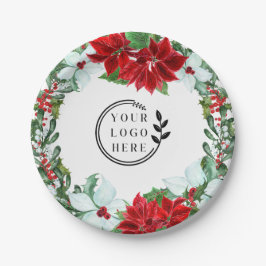 Prato De Papel Festa de Férias Adicionar Logotipo Festa de Natal 