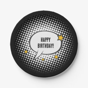 Prato De Papel Festa de Filme de Cartografia de Super Herói para 